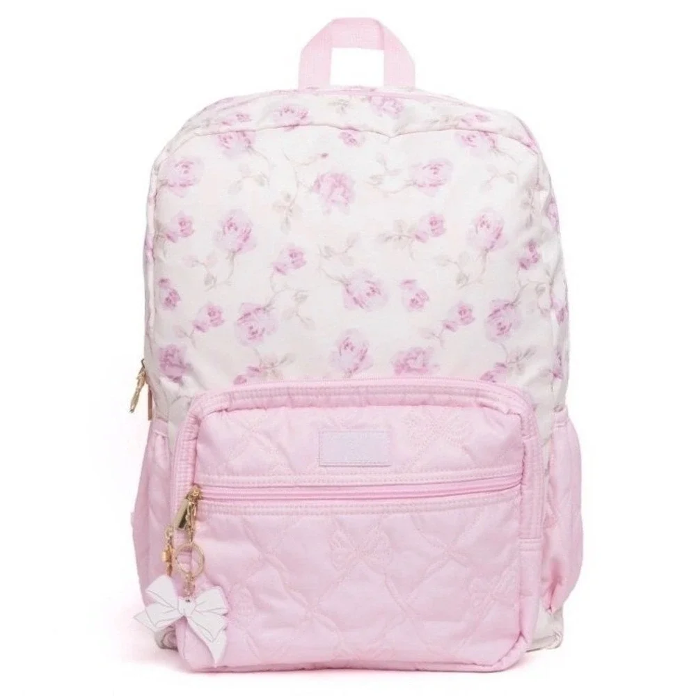 Love Shack Fancy Target Ribbon Rosa Backpack Pink Floral School Bag Bow NEW